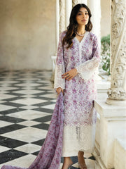 Zainab Chottani Embroidered Chikankari Lawn Unstitched 3Pc Suit D-09B Lamia
