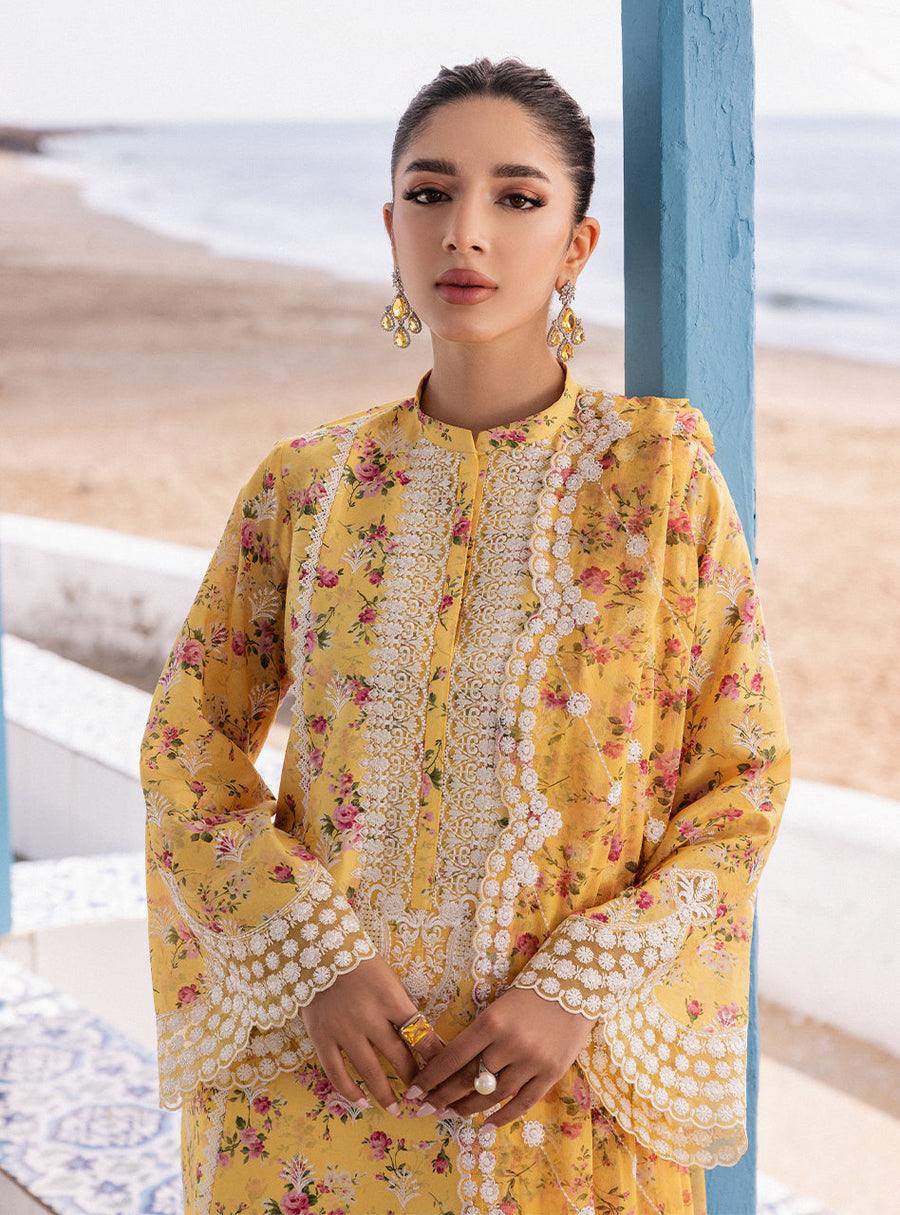 Zainab Chottani Embroidered Chikankari Lawn Unstitched 3Pc Suit D-09B Esme