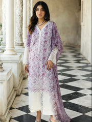 Zainab Chottani Embroidered Chikankari Lawn Unstitched 3Pc Suit D-09B Lamia