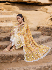 Zainab Chottani Embroidered Chikankari Lawn Unstitched 3Pc Suit D-09B Esme