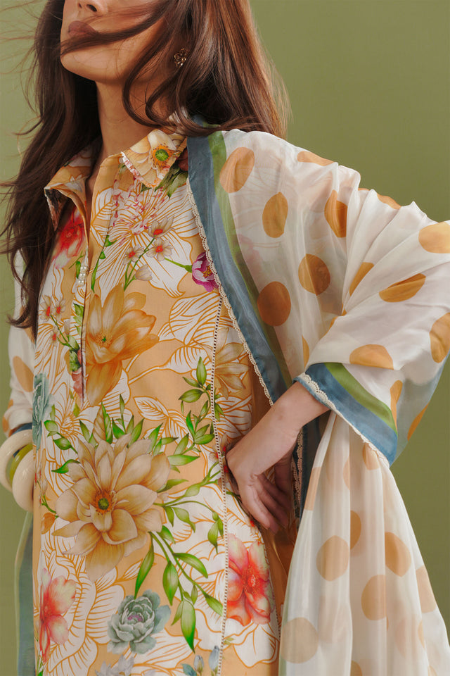 Coco by Zara Shahjahan Prints Unstitched Lawn 3Pc Suit D-09B Elix