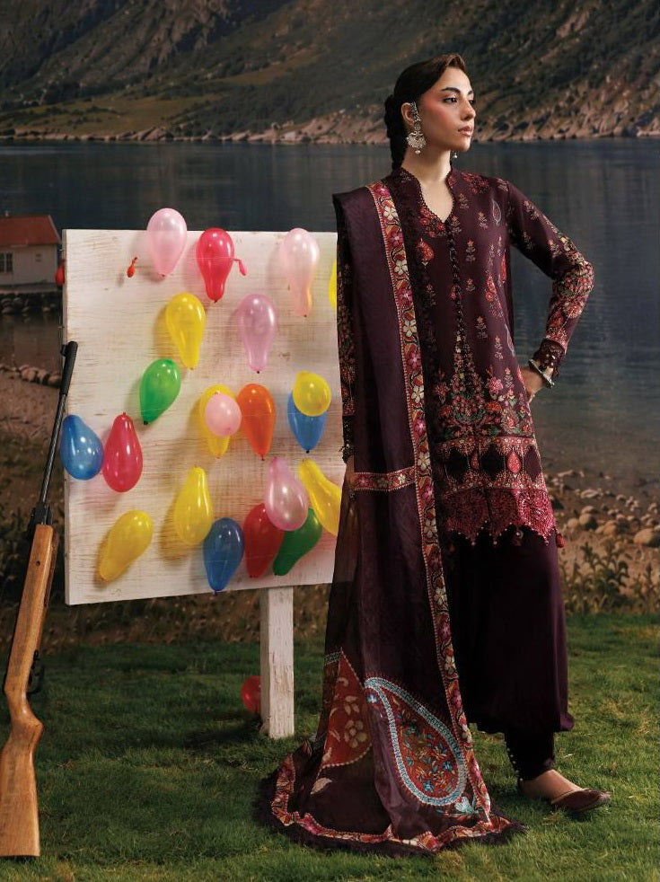 Maria B MBasics Embroidered Linen Unstitched 3Pc Suit MB-CUSV15-09B