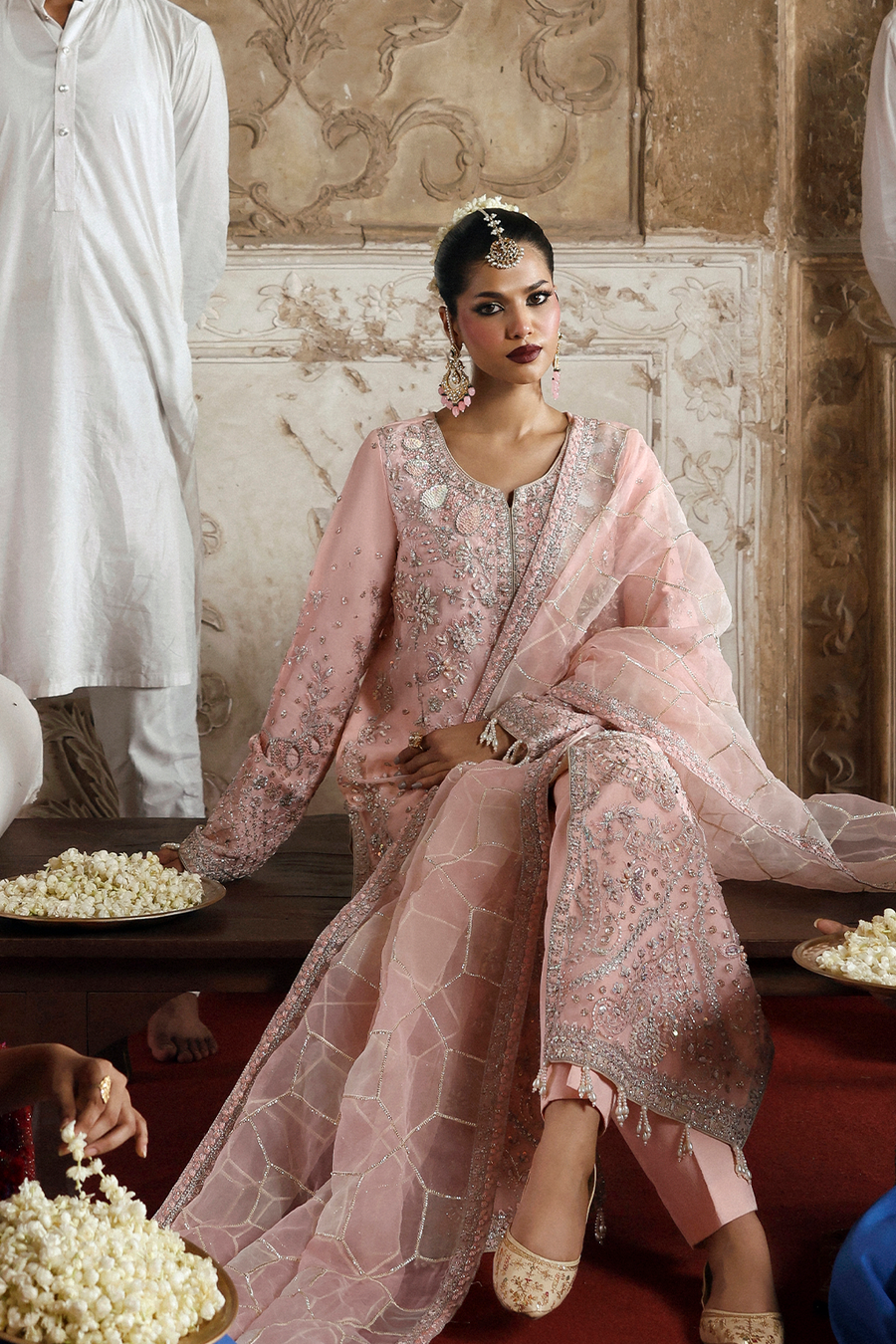 pink traditional outfit