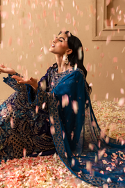 Emaan Adeel Sheherzadi Embroidered Chiffon Unstitched 3Pc Suit - DALIA