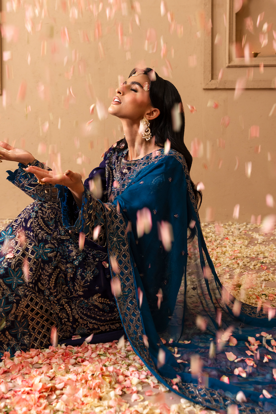 Emaan Adeel Sheherzadi Embroidered Chiffon Unstitched 3Pc Suit - DALIA