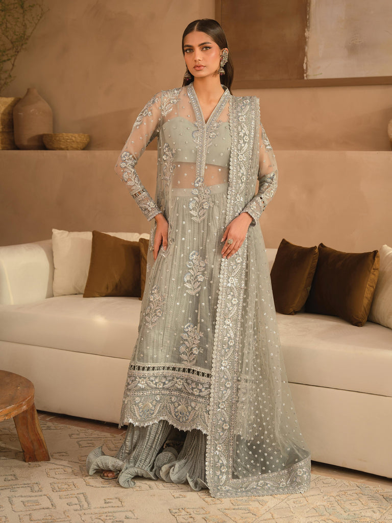 Panache by Ayzel Embroidered Organza Suit Unstitched 3 Piece AAF24PF D-03 Lara - Formals Collection