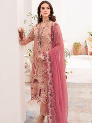 Ramsha Chevron Vol-07 Embroidered Chiffon Unstitched 3Pc Suit A-702
