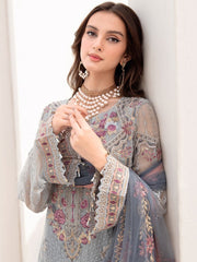 Ramsha Chevron Vol-07 Embroidered Chiffon Unstitched 3Pc Suit A-703