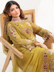 Ramsha Chevron Vol-07 Embroidered Chiffon Unstitched 3Pc Suit A-706