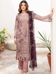 Ramsha Chevron Vol-07 Embroidered Chiffon Unstitched 3Pc Suit A-709