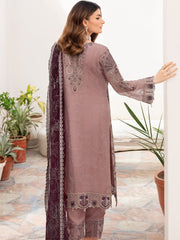 Ramsha Chevron Vol-07 Embroidered Chiffon Unstitched 3Pc Suit A-709