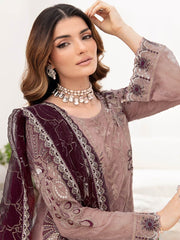 Ramsha Chevron Vol-07 Embroidered Chiffon Unstitched 3Pc Suit A-709