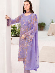 Ramsha Chevron Vol-07 Embroidered Chiffon Unstitched 3Pc Suit A-711