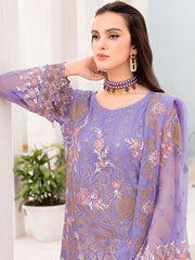 Ramsha Chevron Vol-07 Embroidered Chiffon Unstitched 3Pc Suit A-711