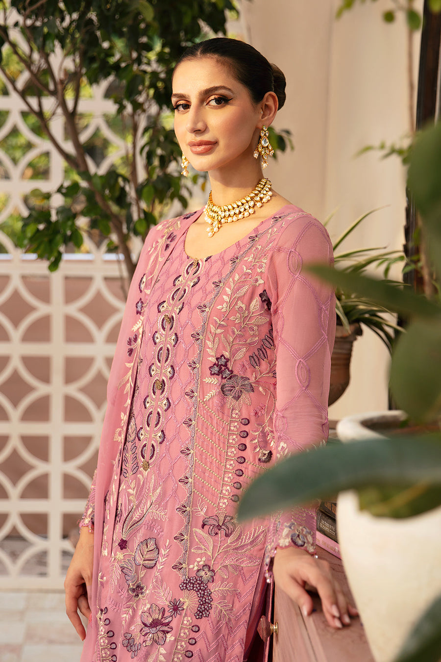 Ramsha Chevron Vol-09 Embroidered Chiffon Unstitched 3Pc Suit A-909