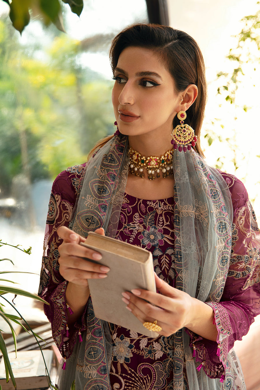 Ramsha Chevron Vol-09 Embroidered Chiffon Unstitched 3Pc Suit A-911