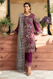 Ramsha Chevron Vol-09 Embroidered Chiffon Unstitched 3Pc Suit A-911