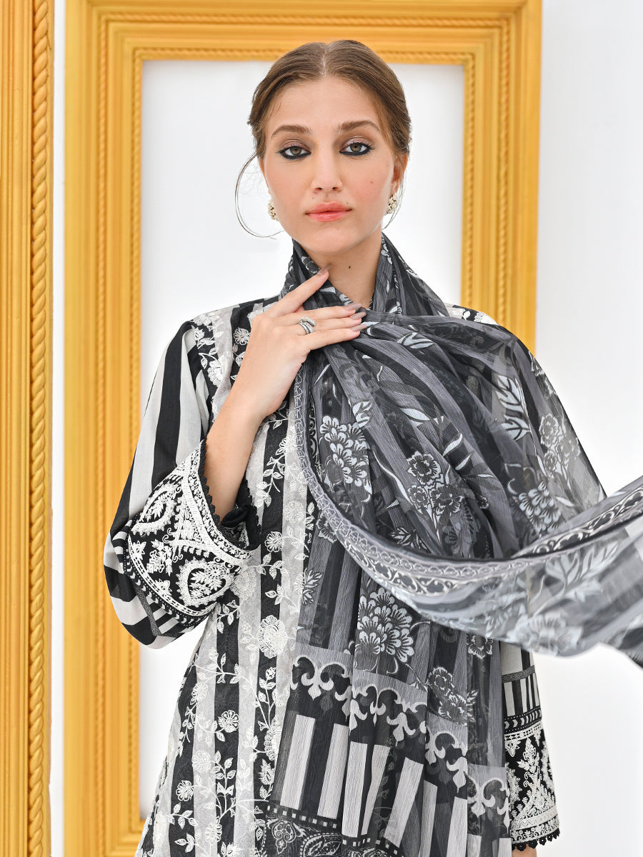 ACE Galleria AQS Premium Embroidered Lawn 3Pc Suit A-WU3P23-22768