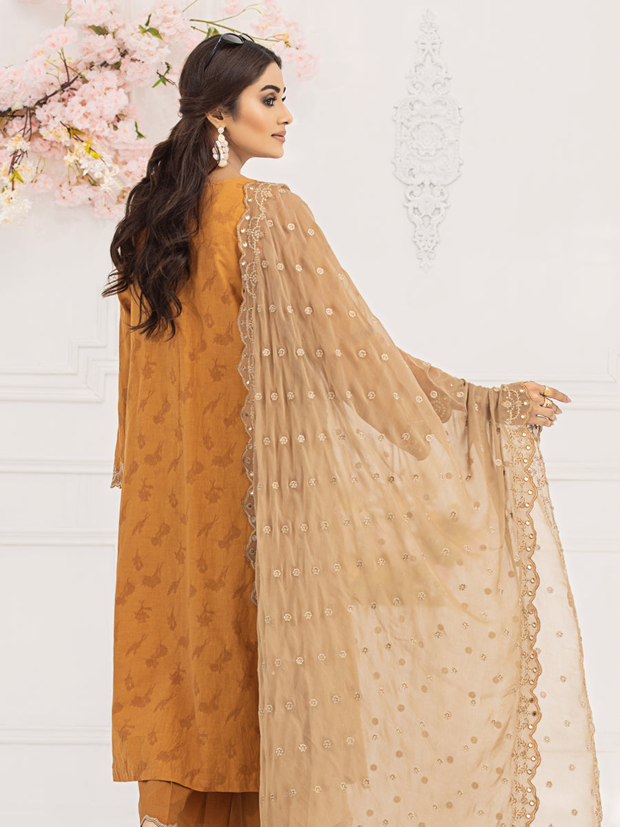 ACE Galleria Bahaar Festive Embroidered Dobby 3Pc Suit A-WU3P23-22771