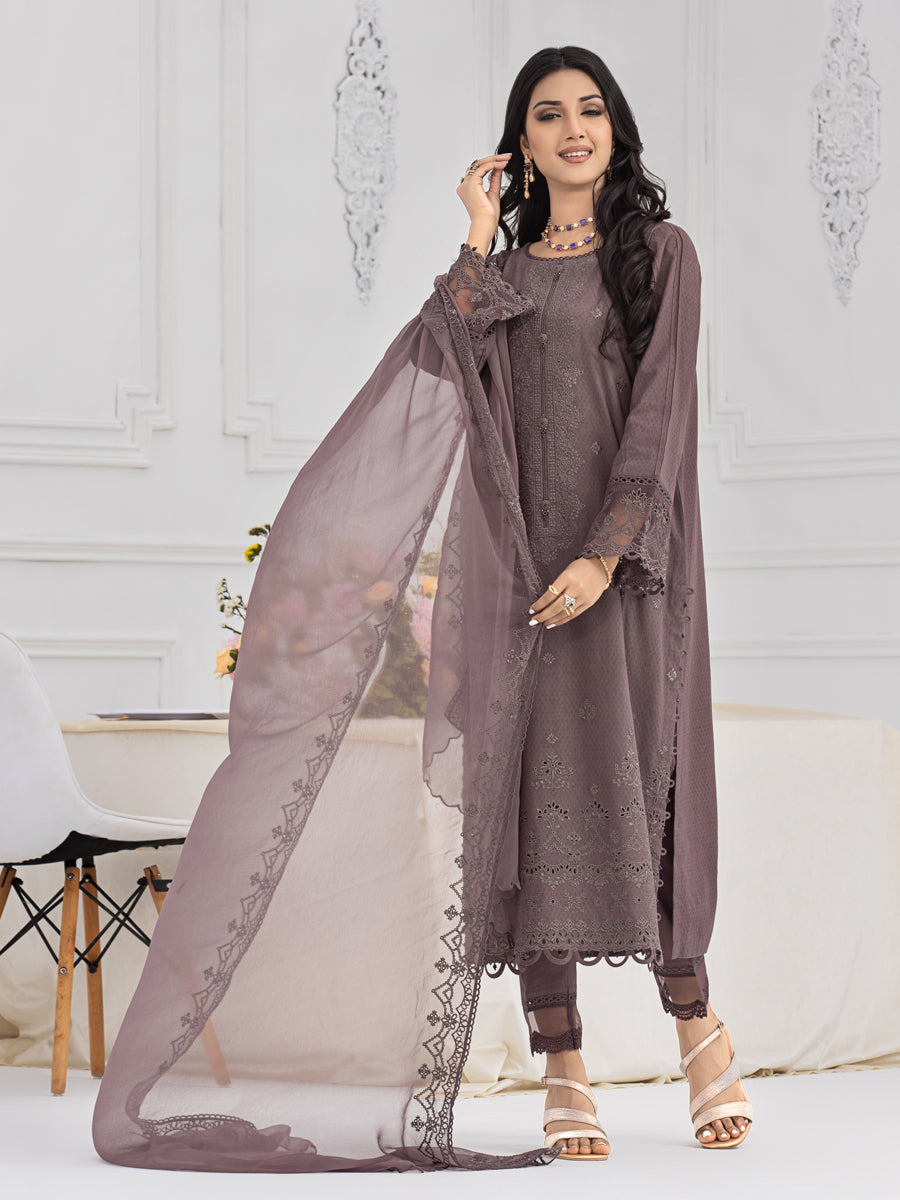 ACE Galleria Bahaar Festive Embroidered Dobby 3Pc Suit A-WU3P23-22779