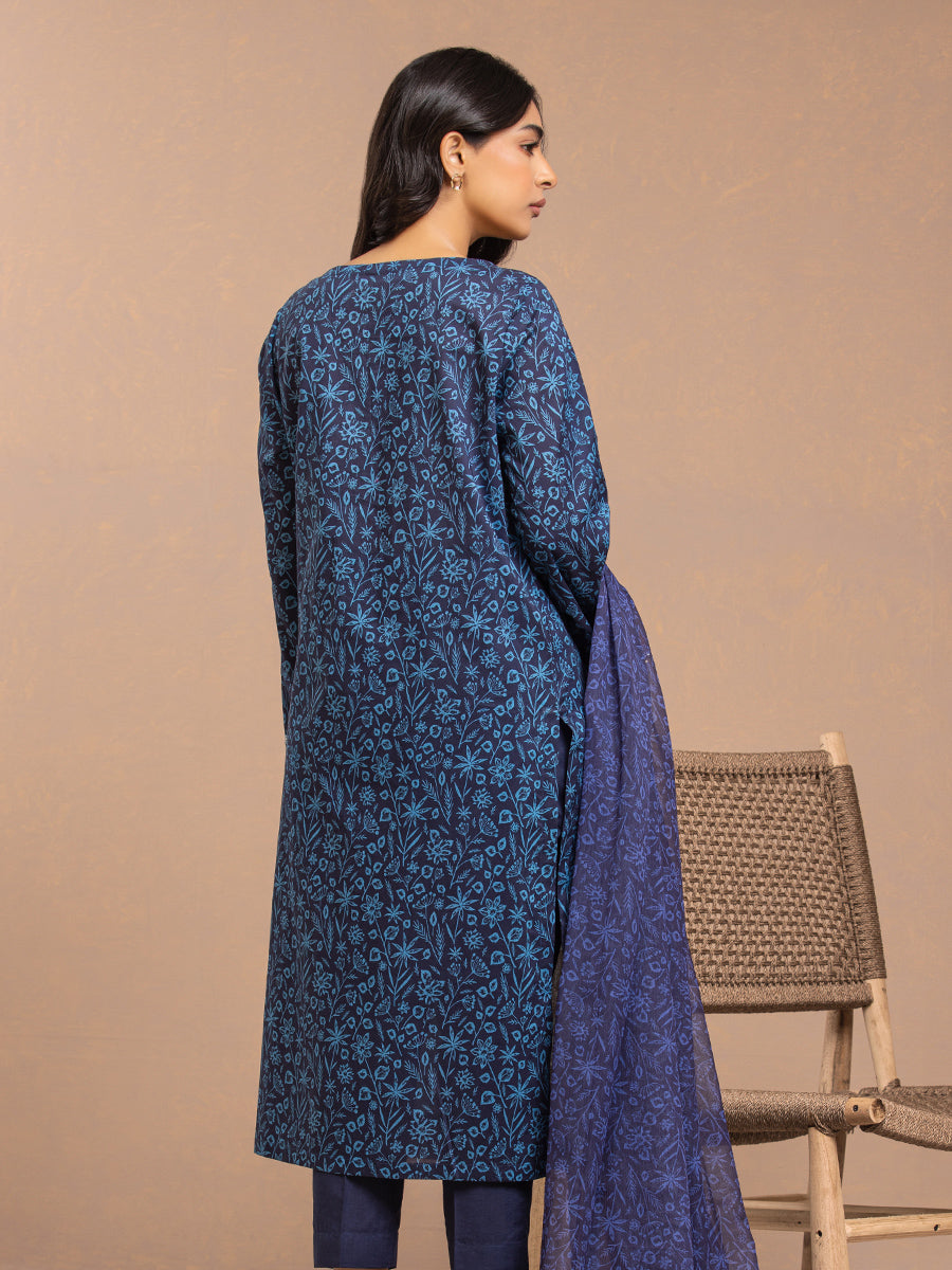 ACE Galleria Merak Printed Cambric Unstitched 3Pc Suit A-WU3PMC23-24015