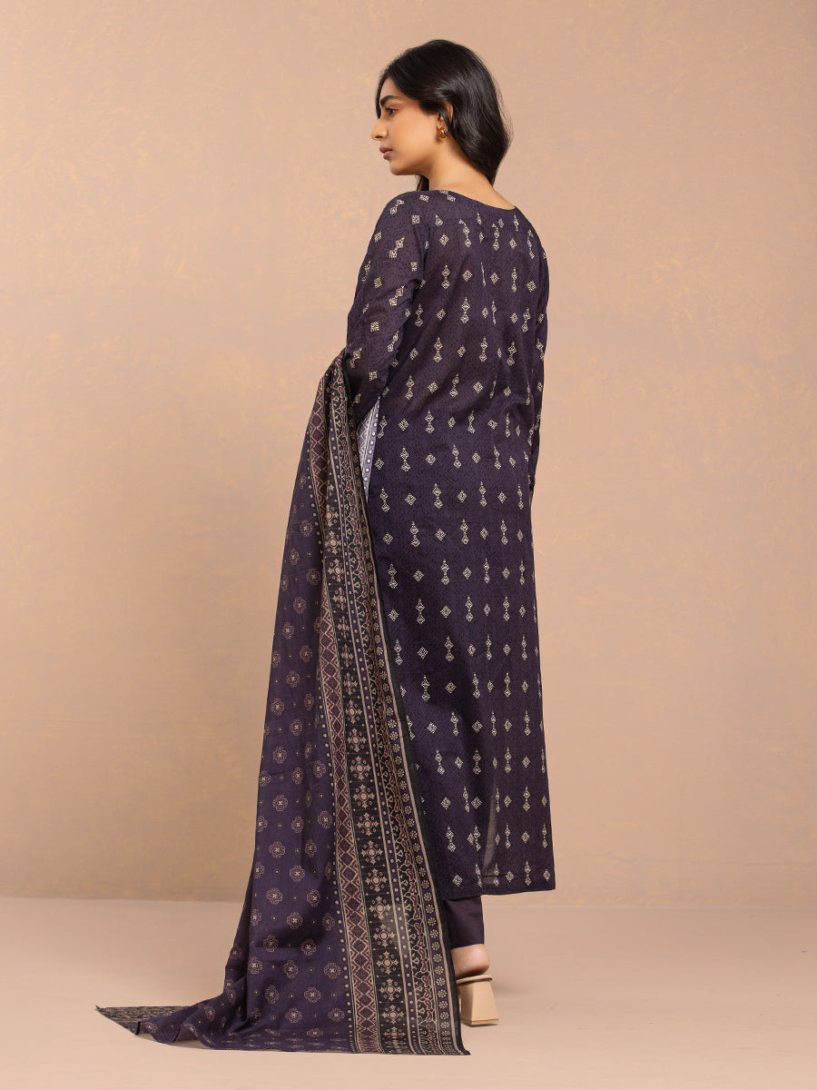 ACE Galleria Merak Printed Khaddar Unstitched 3Pc Suit A-WU3PMK23-22876