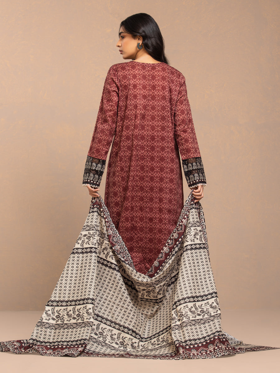 ACE Galleria Merak Printed Khaddar Unstitched 3Pc Suit A-WU3PMK23-22879