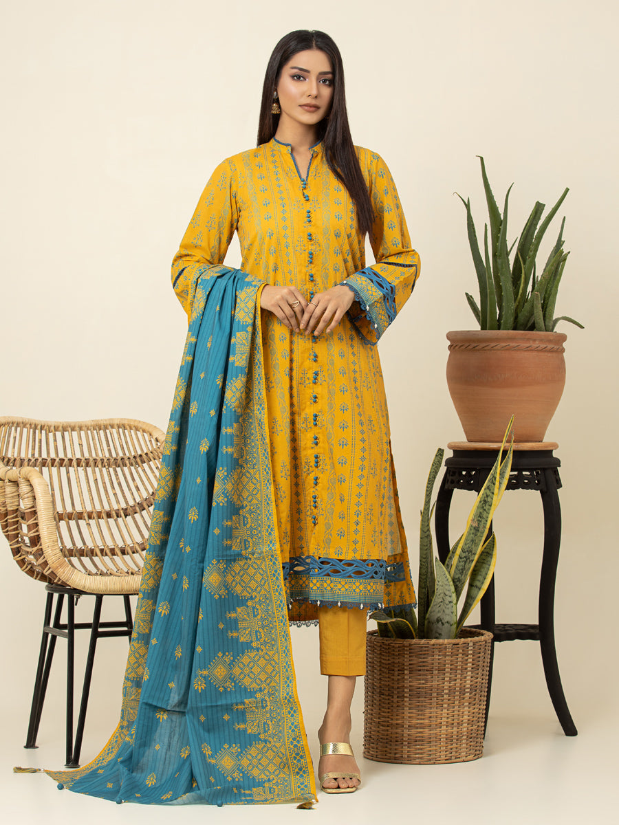 ACE Galleria Merak Printed Lawn Unstitched 3Pc Suit A-WU3PML23-22661