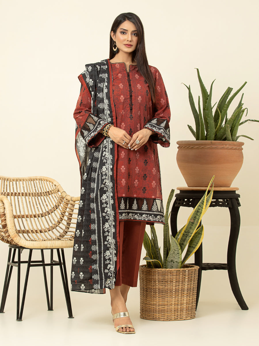 ACE Galleria Merak Printed Lawn Unstitched 3Pc Suit A-WU3PML23-22662