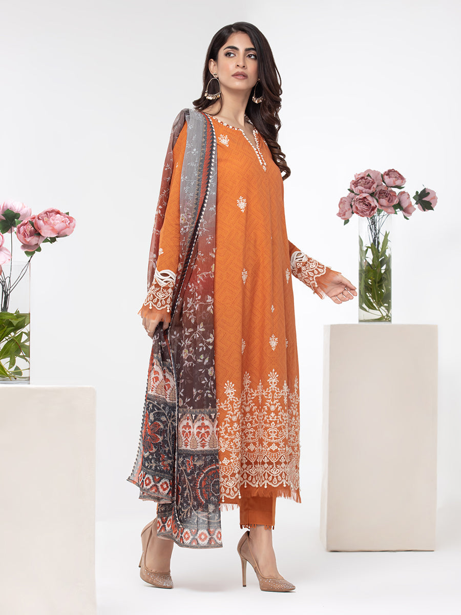 ACE Galleria Bahaar Festive Embroidered Dobby 3Pc Suit A-WU3PML23-22798