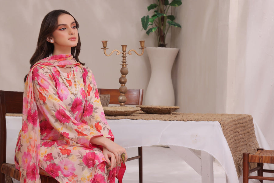 Feathers Premium Printed Lawn Unstitched 3Pc Suit AAKIFAH-FT271