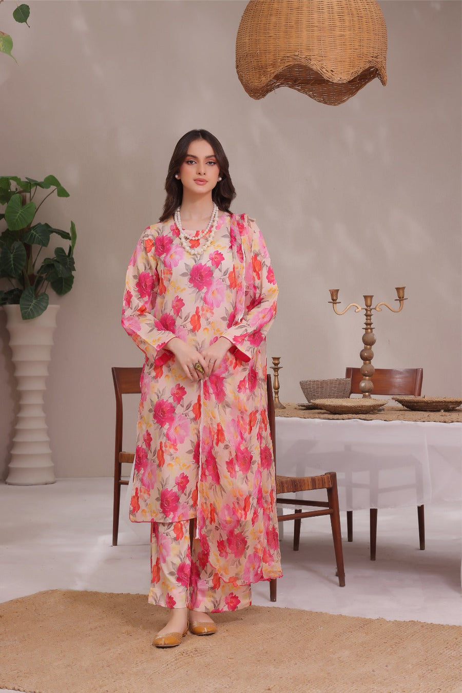 Feathers Premium Printed Lawn Unstitched 3Pc Suit AAKIFAH-FT271