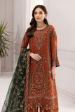 Alizeh Fashion Rang e Mehr Embroidered Chiffon 3Pc Suit D-02 AARMISH