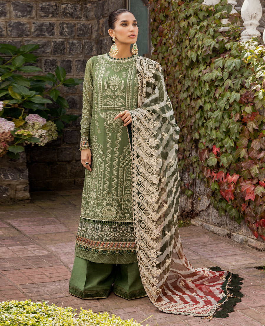 Zahra by Xenia Formals Embroidered Chiffon Unstitched 3Pc Suit D-05 ABAL
