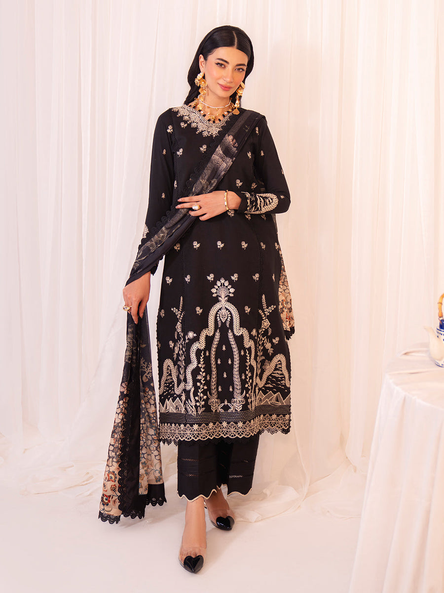 Faiza Faisal Celine Unstitched Lawn 3Pc Suit FNF-SS25-0414 ADELE