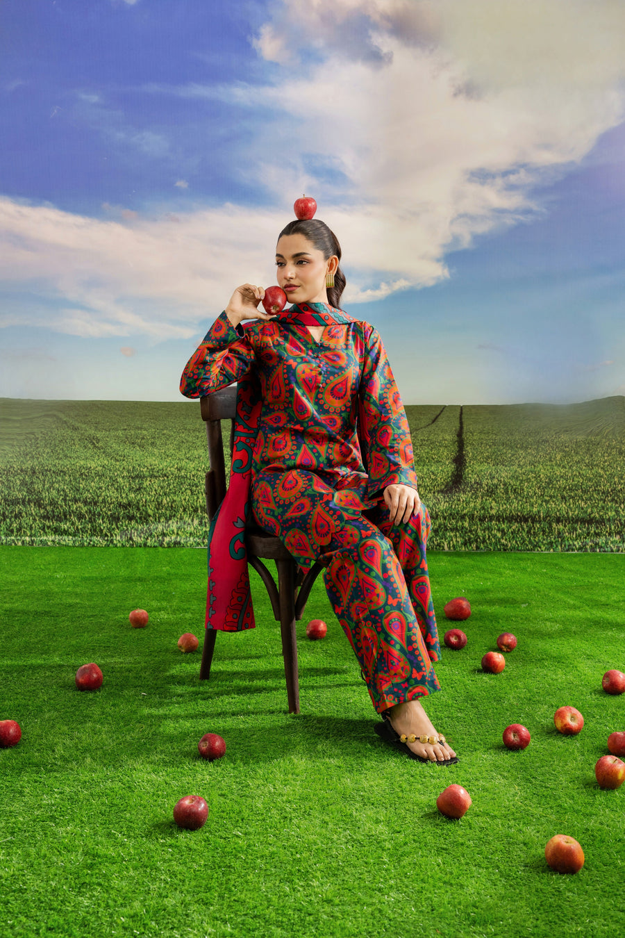 Feathers Dosti Digital Printed Khaddar Unstitched 3Pc Suit ADELN-FT571