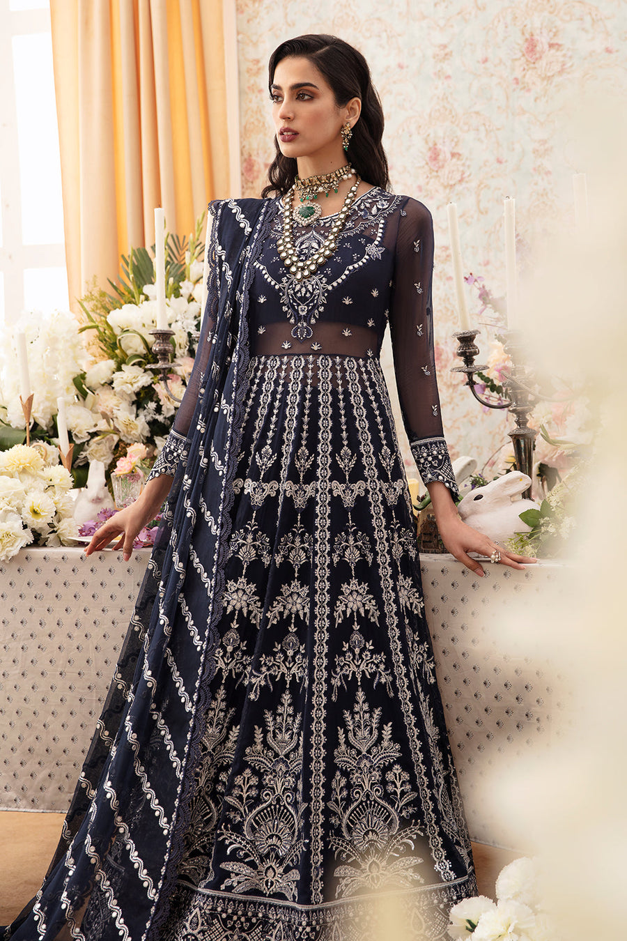 Ayzel The Whispers of Grandeur Unstitched Chiffon 3Pc Suit ADK-V1-02
