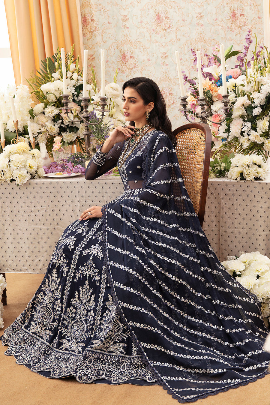 Ayzel The Whispers of Grandeur Unstitched Chiffon 3Pc Suit ADK-V1-02