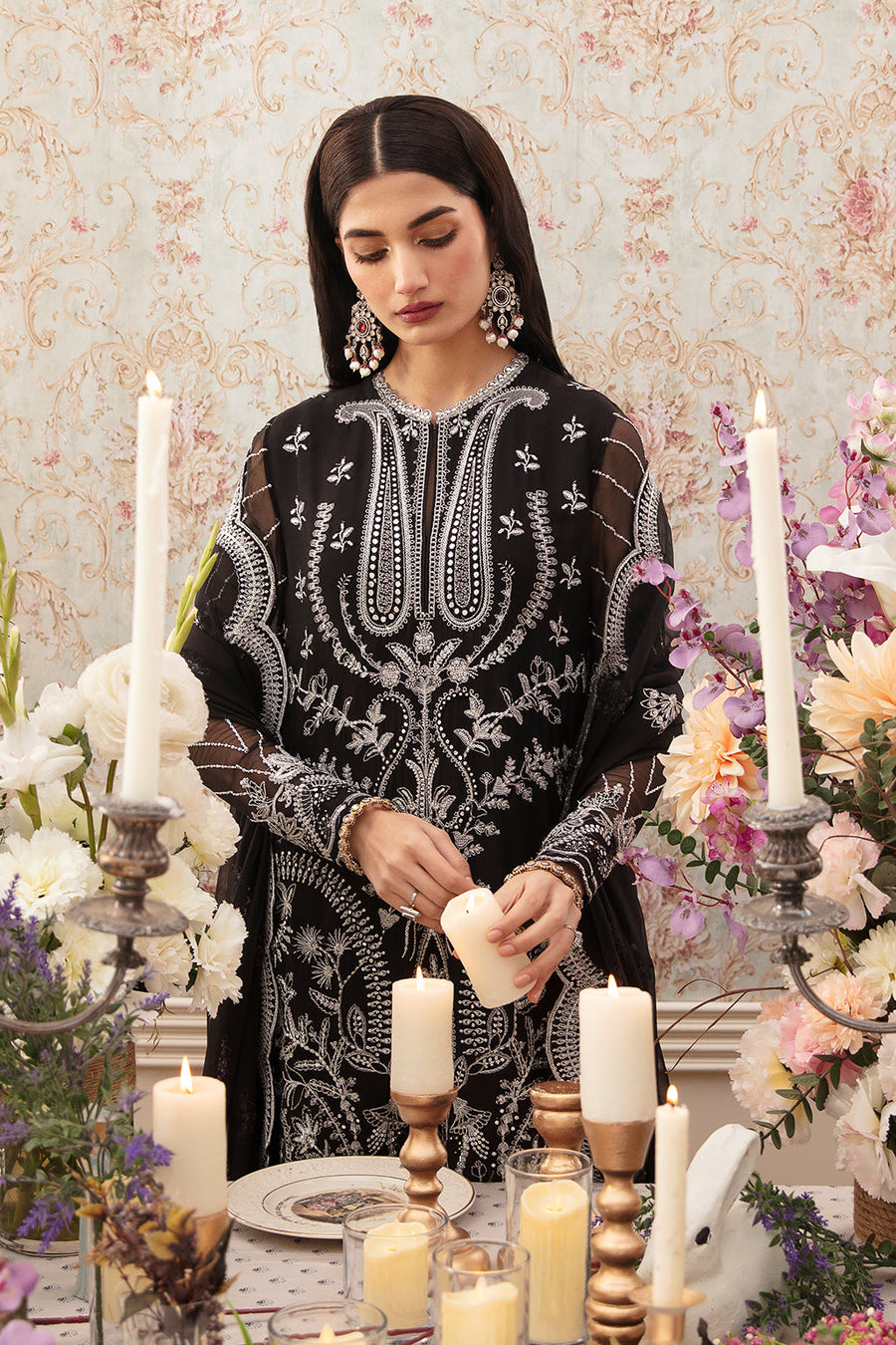 Ayzel The Whispers of Grandeur Unstitched Chiffon 3Pc Suit ADK-V1-06
