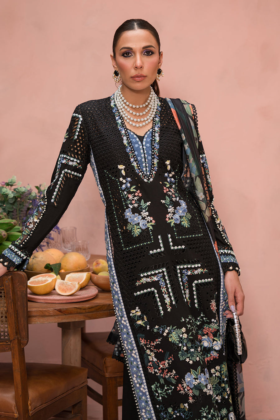 Afrozeh The Painted Garden Unstitched Lawn 3Pc Suit AEF-24-V1-03