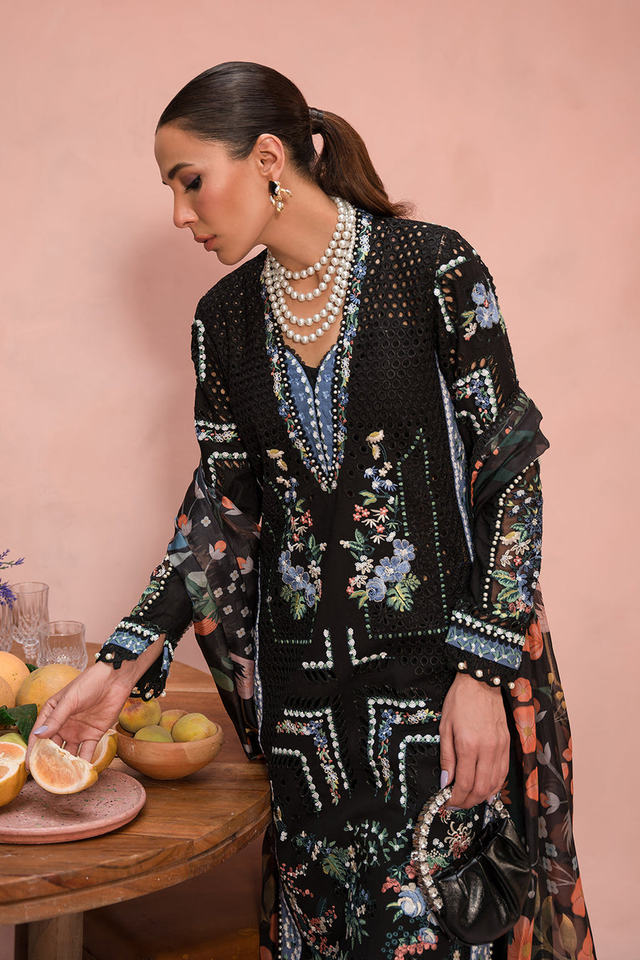 Afrozeh The Painted Garden Unstitched Lawn 3Pc Suit AEF-24-V1-03