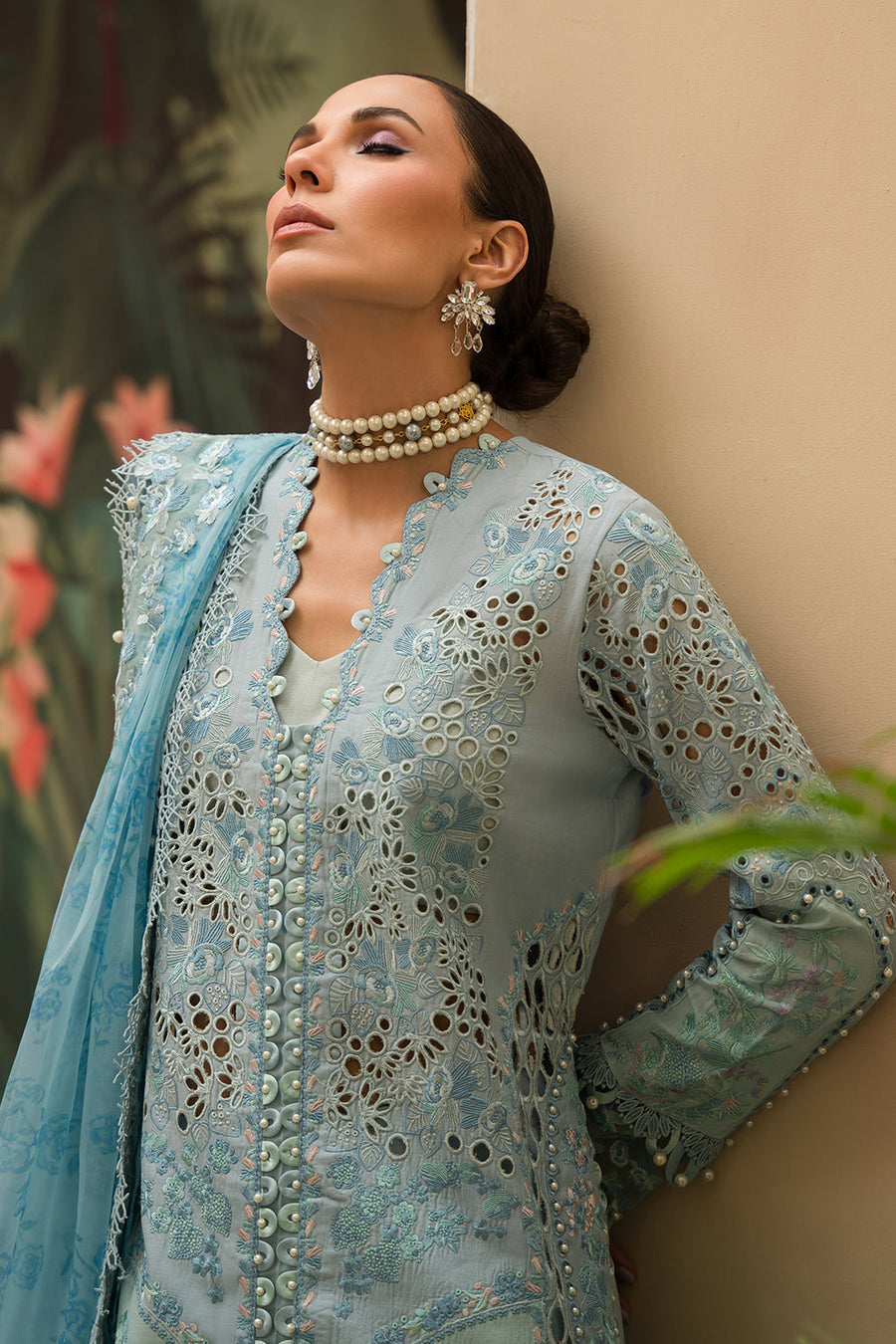 Afrozeh The Painted Garden Unstitched Lawn 3Pc Suit AEF-24-V1-05
