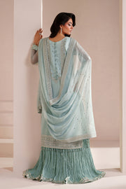 Alizeh Aymal Embroidered Chiffon Unstitched 3Pc Suit AF-BHM-4063-Azure