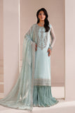 Alizeh Aymal Embroidered Chiffon Unstitched 3Pc Suit AF-BHM-4063-Azure