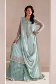 Alizeh Aymal Embroidered Chiffon Unstitched 3Pc Suit AF-BHM-4063-Azure