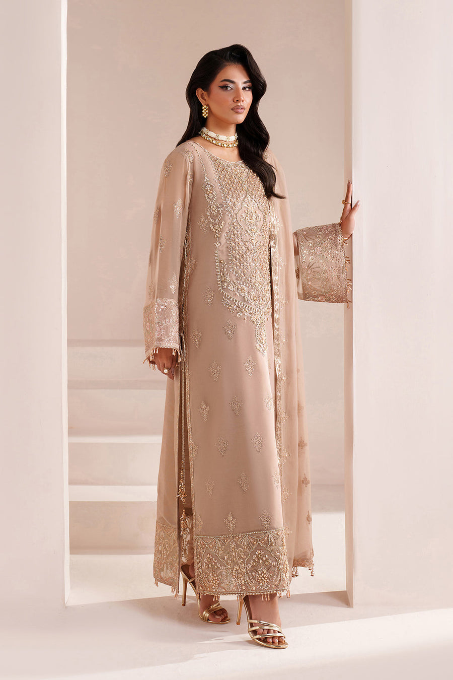 Alizeh Aymal Embroidered Chiffon Unstitched 3Pc Suit AF-BHM-4064-Cove