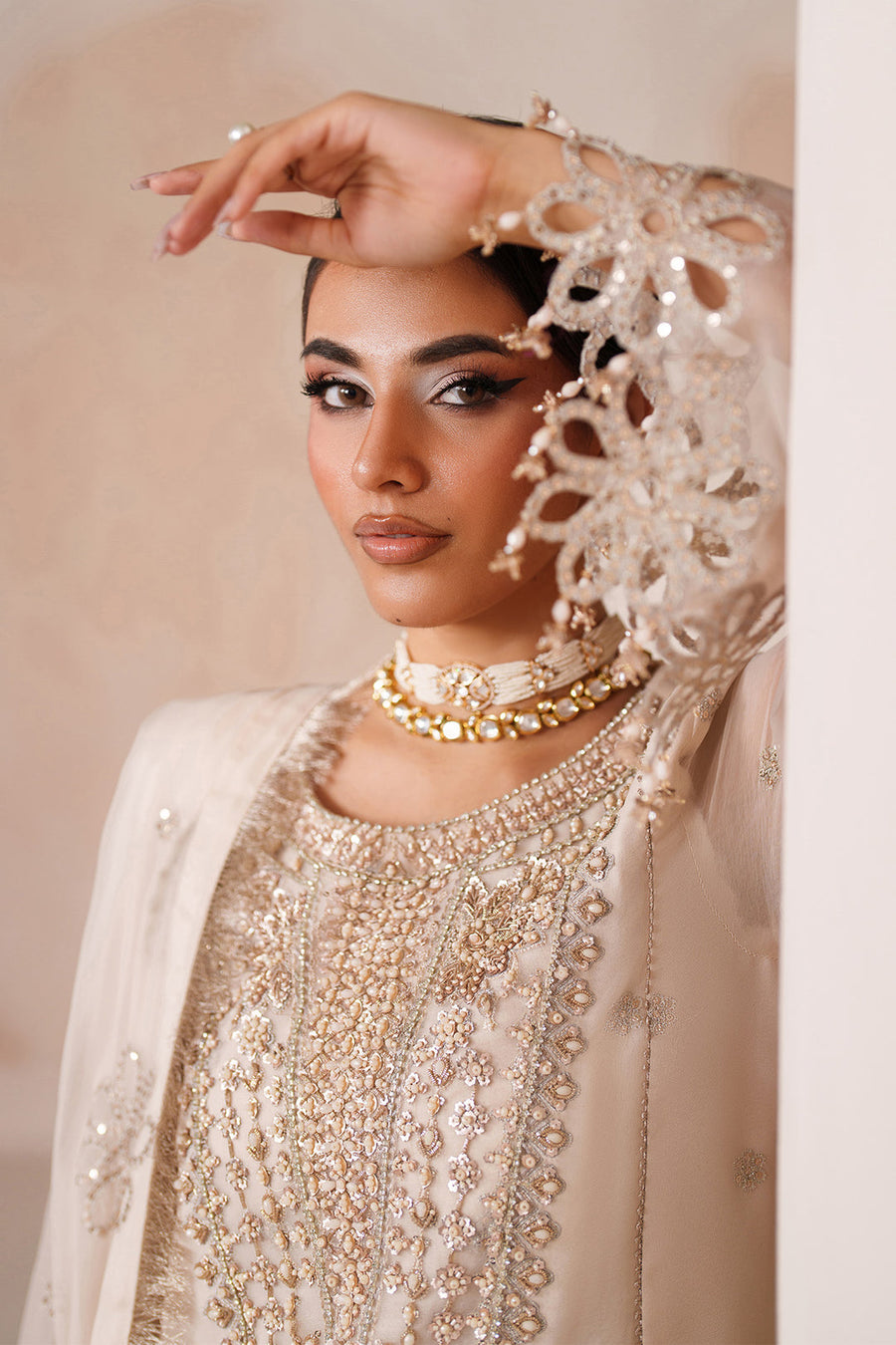Alizeh Aymal Embroidered Chiffon Unstitched 3Pc Suit AF-BHM-4065-Mika