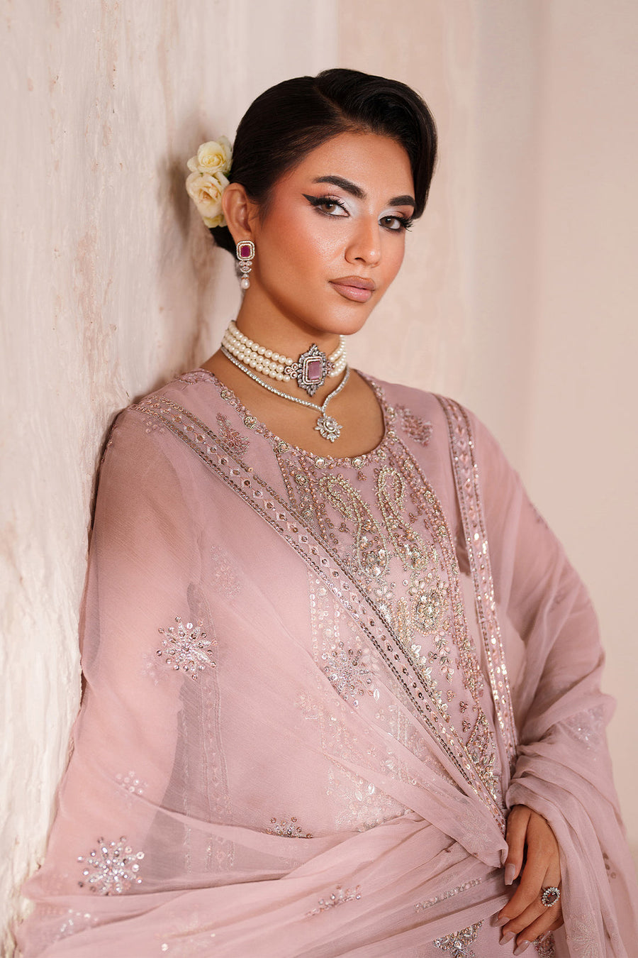 Alizeh Aymal Embroidered Chiffon Unstitched 3Pc Suit AF-BHM-4066-June