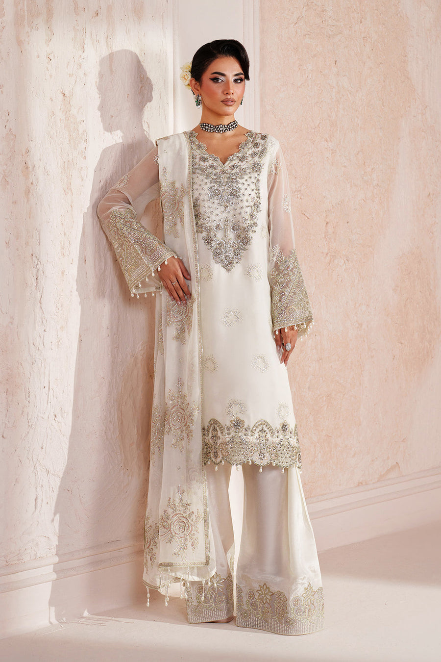 Alizeh Aymal Embroidered Chiffon Unstitched 3Pc Suit AF-BHM-4067-Zeba