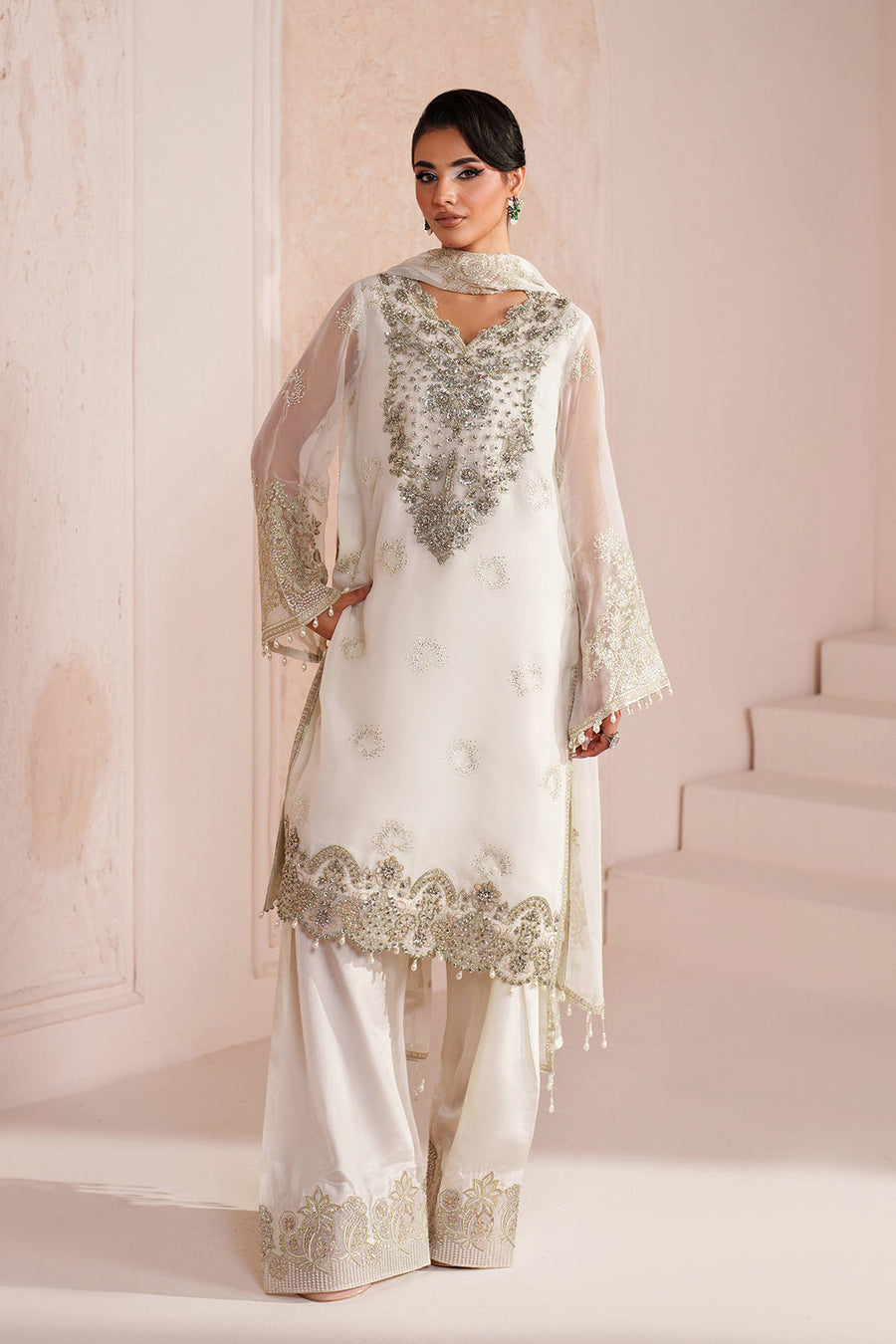 Alizeh Aymal Embroidered Chiffon Unstitched 3Pc Suit AF-BHM-4067-Zeba